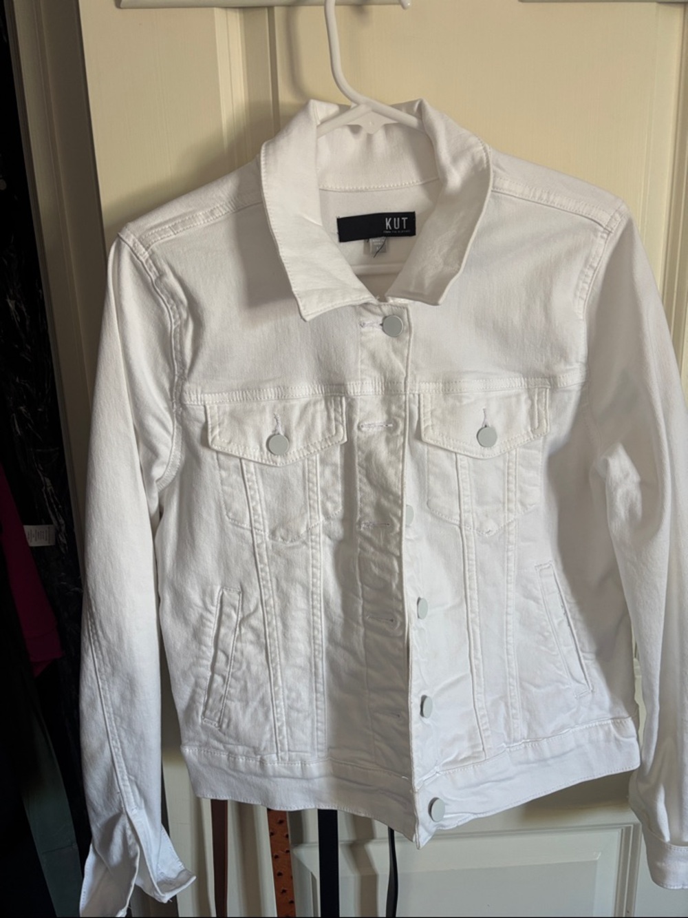 Kut from the Kloth Crisp White Denim Jacket